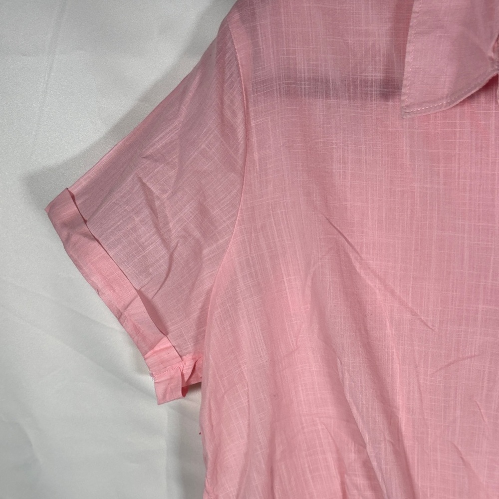 New NWT Women's Billabong Hawaiian Daze Top Rolled Pink Blush Sheer Size L - Picture 5 of 9